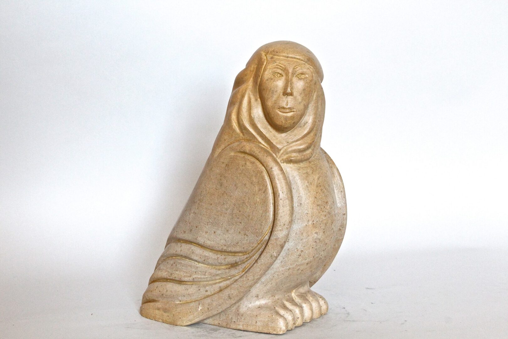 Bird woman inuit sculpture soapstone