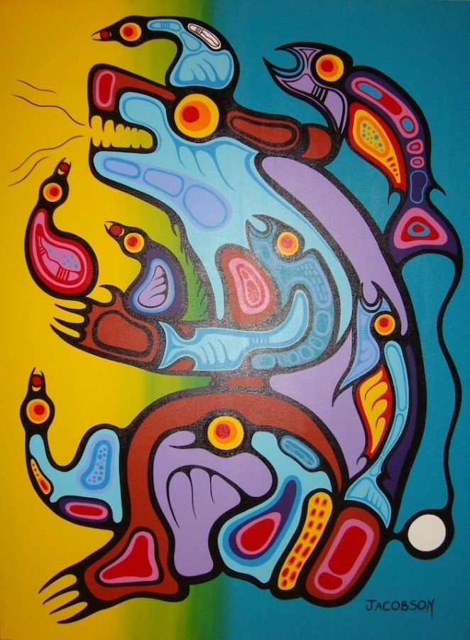 Bear Clan Communication: Protect The Environment ojibway art painting
