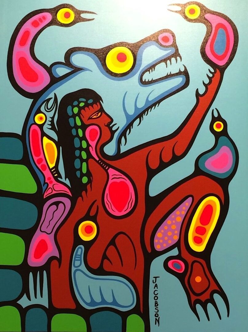 One original Indigenous painting by Jacobson