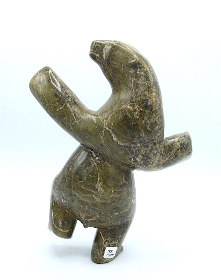 dancing bear Inuit Art Sculpture in Serpentine