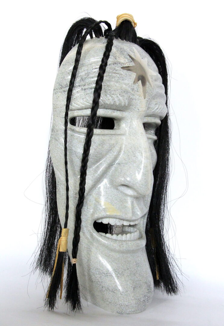 mask Ojibway art sculpture serpentine