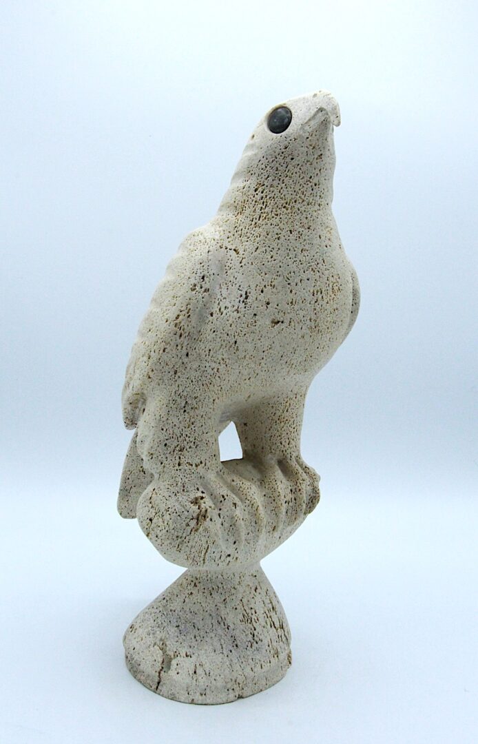 bird inuit art sculpture in whale bone