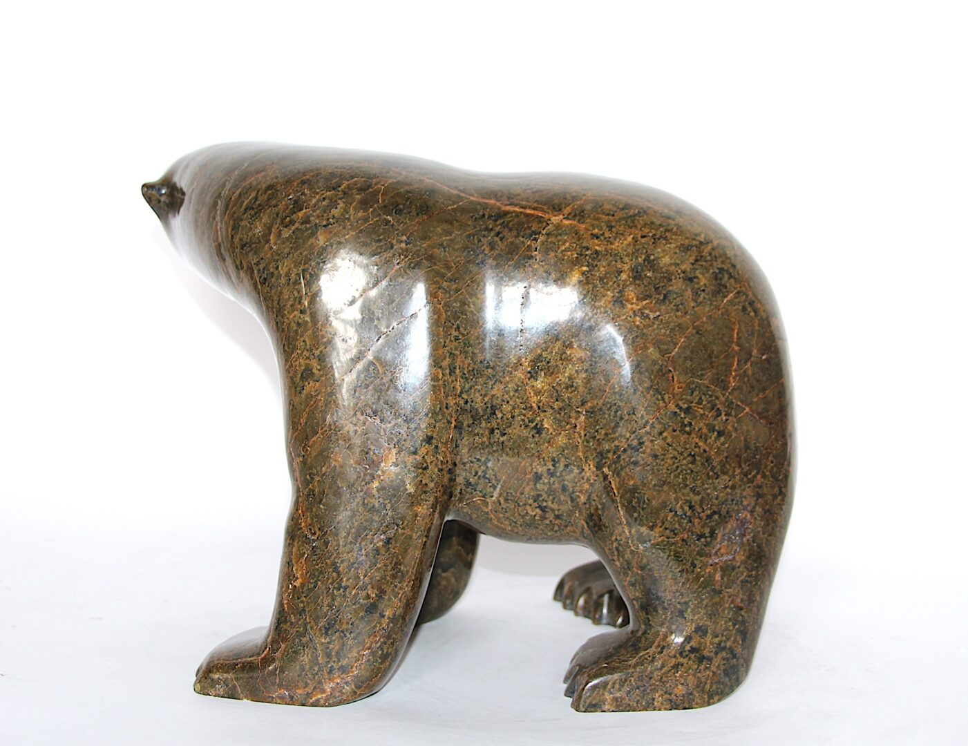 bear Inuit Art Sculpture in Serpentine