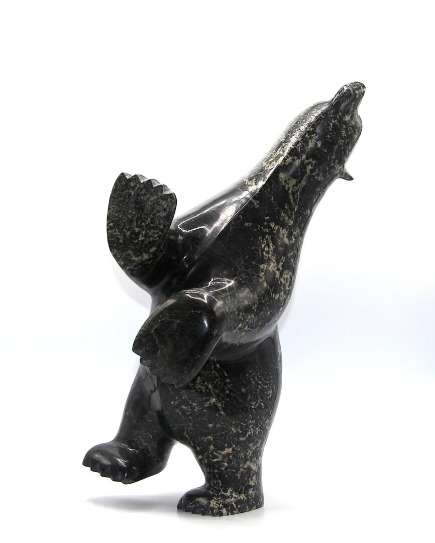 Ashevak Adla Serpentine Bear Sculpture Inuit Art Cape Dorset