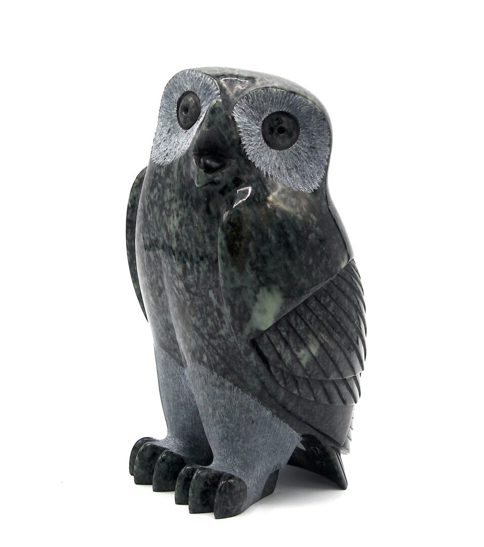 Owl by Pits Qimirpik kimmirut serpentine stone