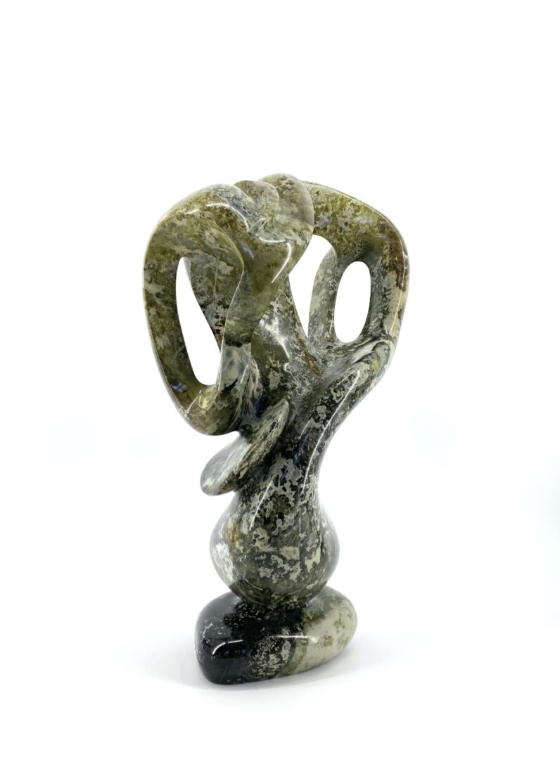 Abstract 0102L by Paul Bruneau serpentine stone sculpture ojibway