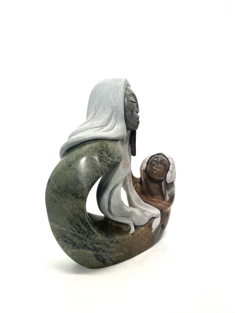 One original hand-carved sculpture by Six Nations artist, Dale Isaacs. One sacred bond sculpture made out of soapstone.
