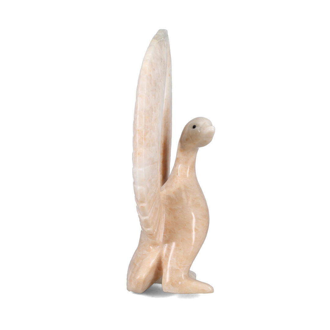 One original hand-carved sculpture by Inuit artist, Johnnysa Mathewsie. One goose carved out of marble.